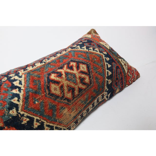 Antique Decorative Kurdish Rug Pillow Cover -16'' X 36'' For Sale - Image 9 of 10