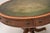 Wood Antique Regency Leather Top Drum Table, 1890s For Sale - Image 7 of 11