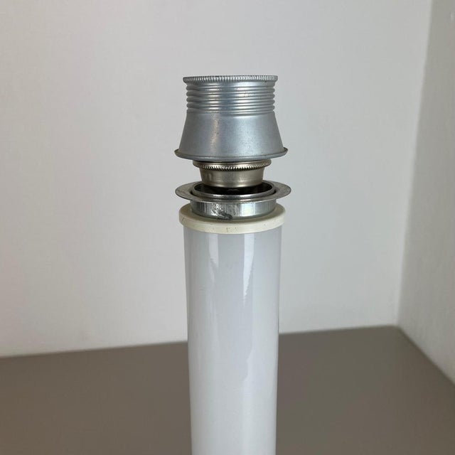 Gray Modernist White Satin Glass Table Light Base from Doria Lights, Germany, 1970s For Sale - Image 8 of 15