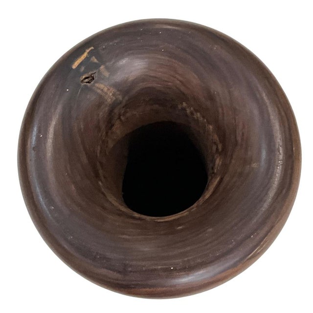 Late 20th Century Vintage Ironwood Carved Decorative Vase For Sale - Image 5 of 5
