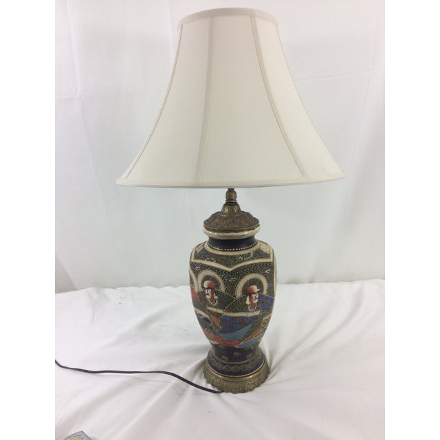 Japanese Satsuma Lamp For Sale - Image 5 of 5