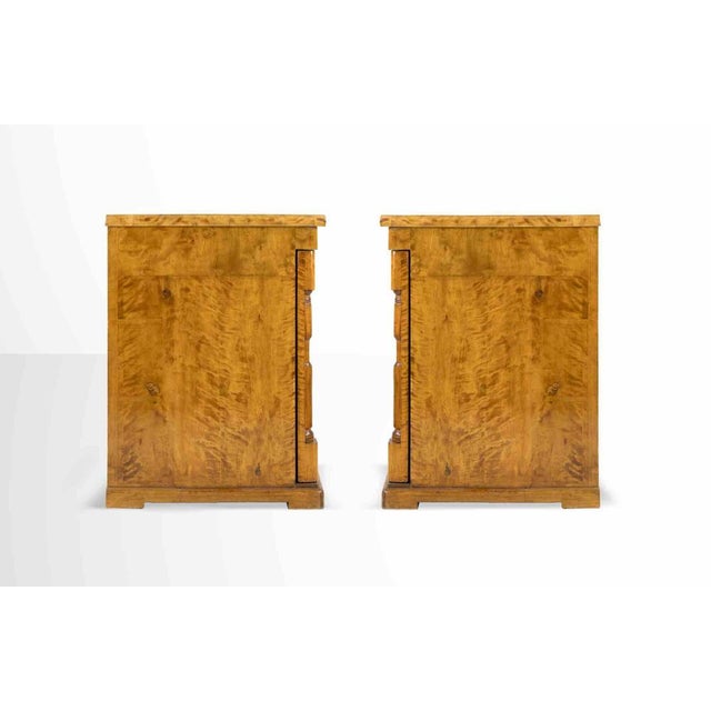 Brown French Empire Style Walnut Night Tables, Late 19th Century, Set of 2 For Sale - Image 8 of 9