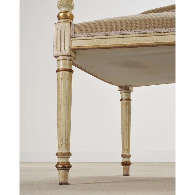 Set of Eight French Louis XVI Style Painted Dining Chairs For Sale - Image 15 of 18