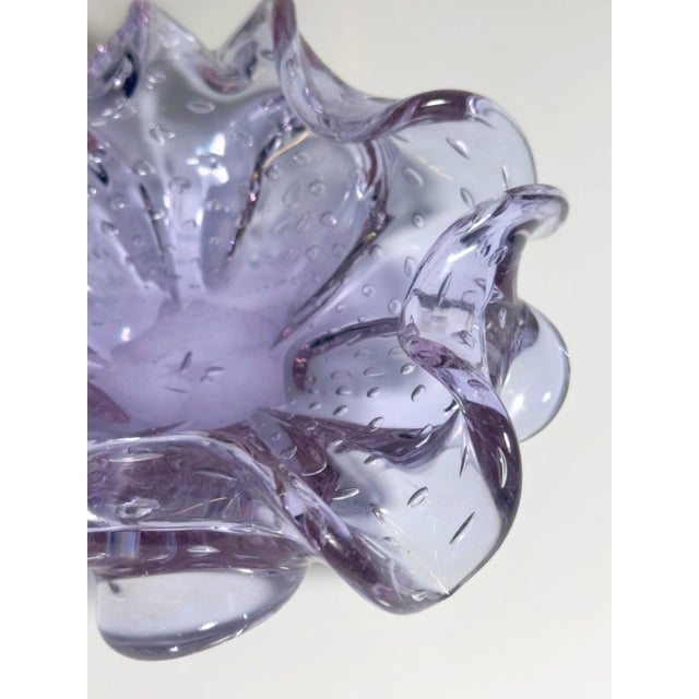 Mid-Century Modern Alexandrite Murano Bullicante Bubbles Ashtray, 1950s For Sale - Image 3 of 10