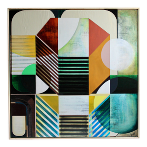 Contemporary Painting "Dynamic Forms Set Against One Another" by Mary Crane Nutter