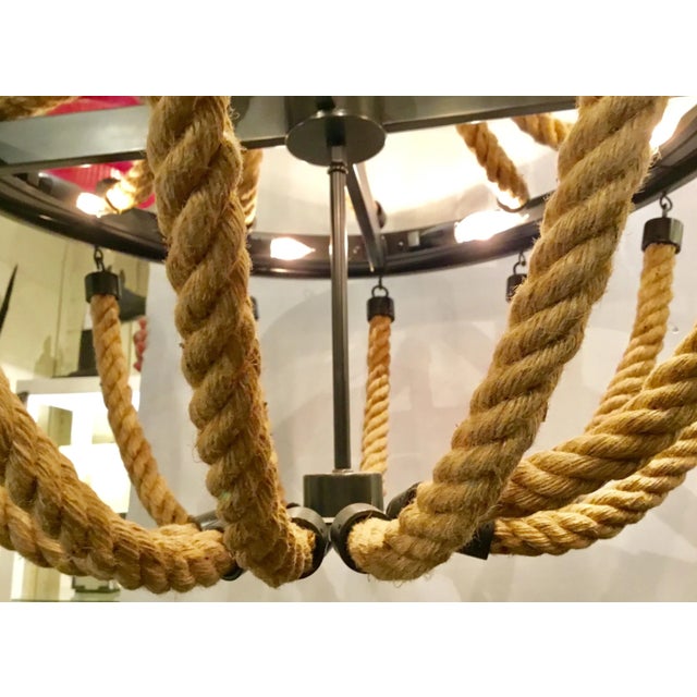 2010s Noir Company Vic Rope Chandelier For Sale - Image 5 of 7