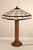 Late 20th Century Stickley Mission Collection Table Lamp With Leaded Glass Shade For Sale - Image 11 of 18