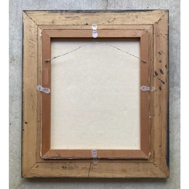 1950s Italian Mid-Century Original Oil on Canvas Large Framed Still Life 3 For Sale - Image 9 of 10