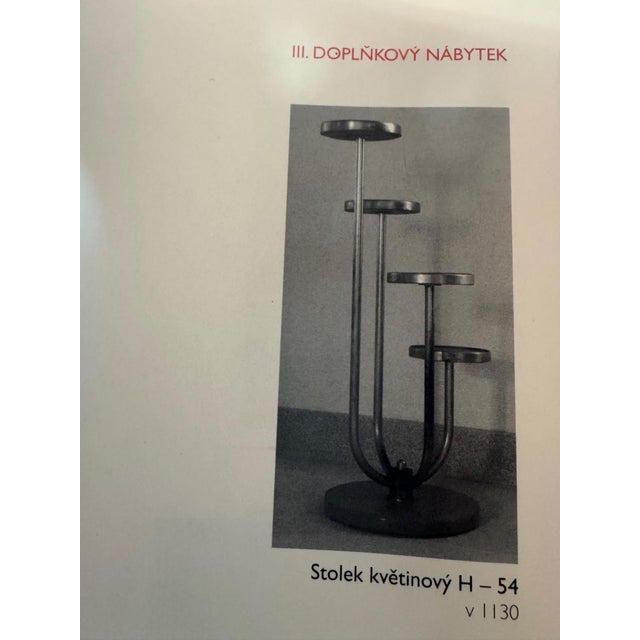 Designed by jindřich halabala for up závody, this model h-54 flower stand originates from interwar czechoslovakia. It...