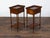 19th Century Pair of French 19th Century Mahogany Tray Top Bedside Tables with Two Drawers For Sale - Image 5 of 12
