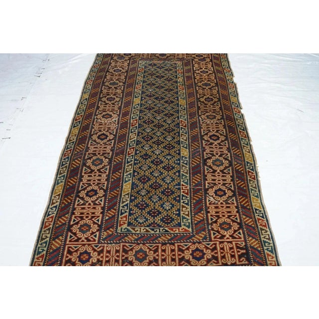 Antique Kuba Rug 3'7'' x 8'3'' For Sale - Image 9 of 10