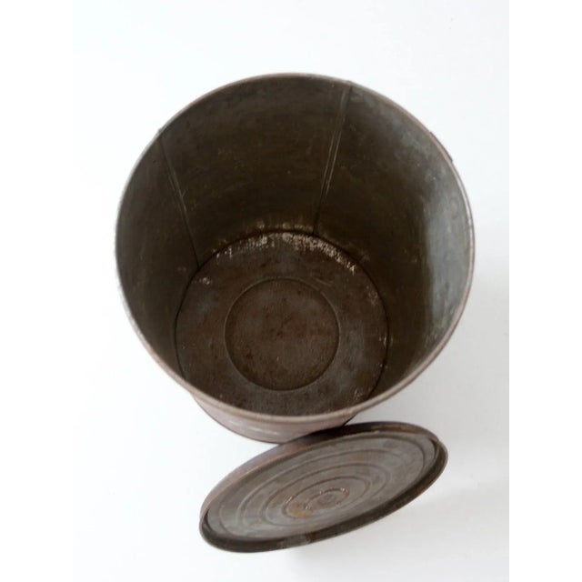 Antique Metal Flour Bin For Sale - Image 11 of 12