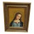 1980s Small Gold Gilt Carved Framed Religious Woman Bust Oil Painting For Sale