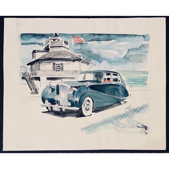 Robert Colborne Rolls Royce Silver Wraith Painting For Sale - Image 4 of 4