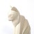 Art Deco Cubist Cat Sculpture in Cream Enamel on Brown Rectilinear Base For Sale - Image 12 of 14