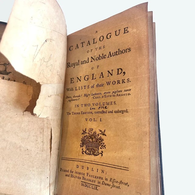 18th Century Book: A Catalogue of the Royal and Noble Authors of England by Horace Walpole For Sale - Image 11 of 12