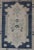 Blue and Cream Medallion Vintage Turkish Hand Knotted Oushak Rug With Tribal Geometric Design For Sale - Image 4 of 9