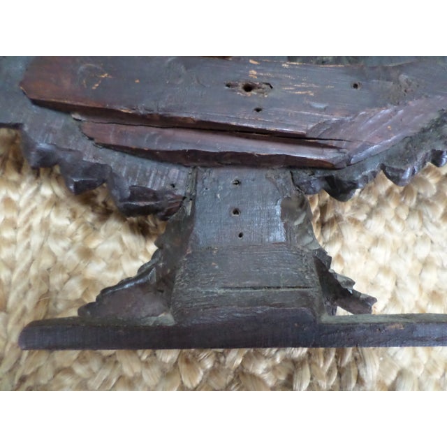 Brown Carved Wooden Eagle of Generous Proportions, 19th Century For Sale - Image 8 of 12