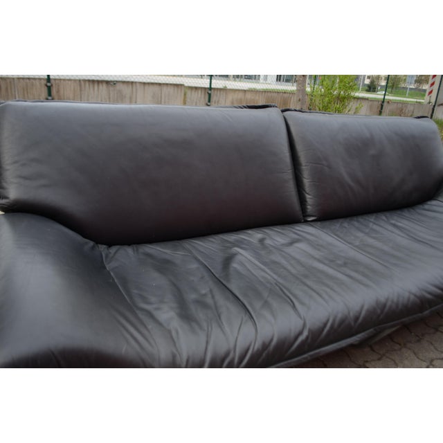 Textile Leather Three-Seater Sofa by Johan Bertil Häggström for Swed-Form, 1980s For Sale - Image 7 of 18
