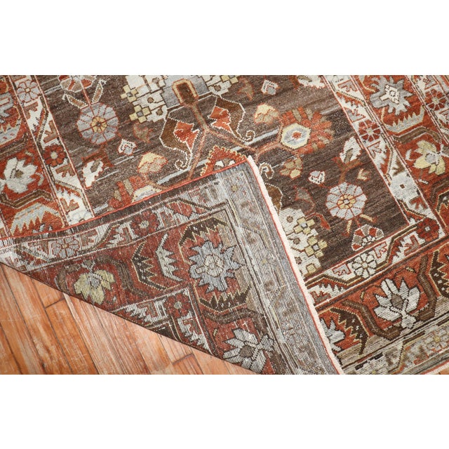 Early 20th Century Antique Zabihi Collection Persian Malayer Wide Runner - 4'6" x 10'11" For Sale - Image 5 of 10