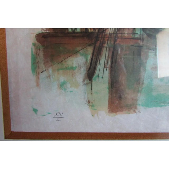 1970s Vintage Venice 8 Color Lithograph by Jean Pradel For Sale - Image 5 of 7