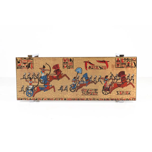 This wonderful Mid-Century Modern coffee table with tiles was designed by Denisco and features manufacturer's marks on the...