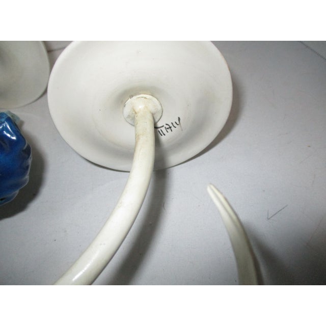Vintage Italian Tole Floral Candleholder For Sale - Image 9 of 9