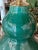 Green Vintage Pair Gourd Green Crackle Glaze Porcelain Table Lamps Newly Wired Brass For Sale - Image 8 of 12