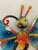 Shabby Chic 1970s Whimsical Butterfly Lamp Finial Handpainted For Sale - Image 3 of 3