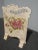 Vintage French Country White Wood Pink Floral Fireplace Screen Room Decor For Sale - Image 4 of 13