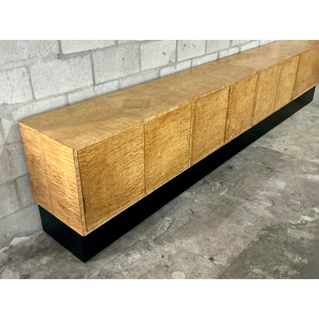 Vintage Boho Monumental Burl Credenza For Sale In West Palm - Image 6 of 10