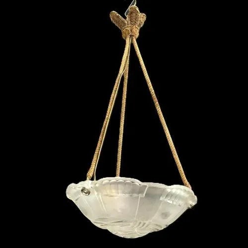 Art deco sabino paris ceiling lamp bowl, 1930s the art deco ceiling lamp is a remarkable example of the craftsmanship and...