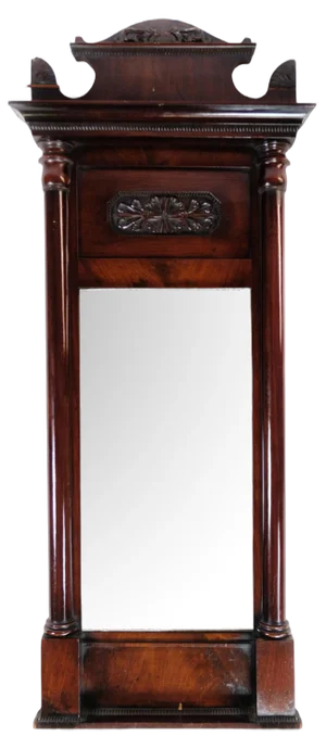 Antique Empire Mahogany Mirror, 1840s