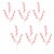 Contemporary Wood Bead Swirl Spray (Set of 6) For Sale - Image 3 of 3