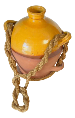 Provençal-Style Pottery Jar in Yellow Ochre Glaze
