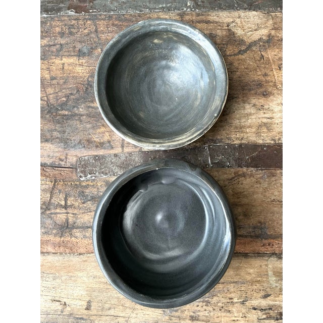 ]Vintage Original Studio Pottery Bowls - Set of 2 For Sale - Image 9 of 12