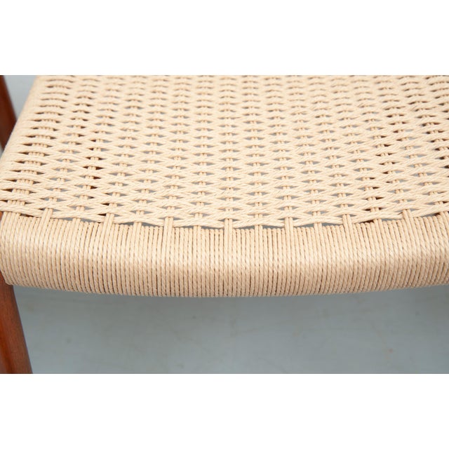 Vintage Model 75 Dining Chairs in Teak by Niels Otto Møller for J. L. Møller Møbelfabrik, 1950s, Set of 4 For Sale - Image 6 of 10