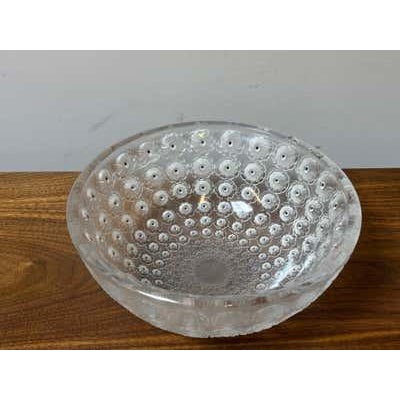 René Lalique Art Deco Nemours Bowl, Glass, France, 10-Inch Diameter For Sale In Philadelphia - Image 6 of 13