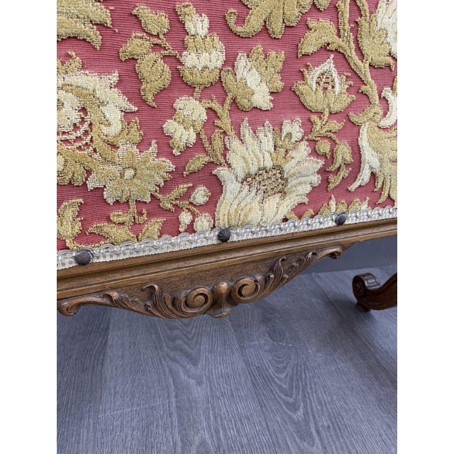19th Century 19th Century Wooden Fireplace Screen with Tapestry For Sale - Image 5 of 11