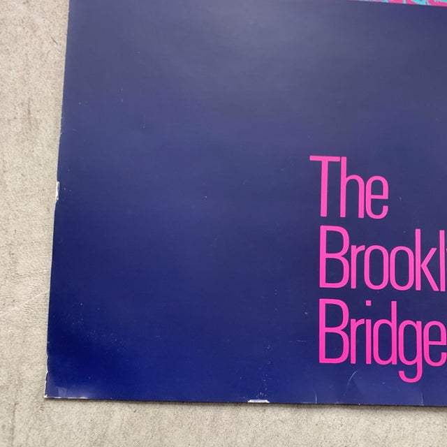 Rare Vintage Andy Warhol 1983 Lithograph Print Pop Art Poster Brooklyn Bridge For Sale - Image 10 of 12