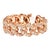 1.24 Ct Rose Gold Chain Link Diamond Band Size 6.5 For Sale