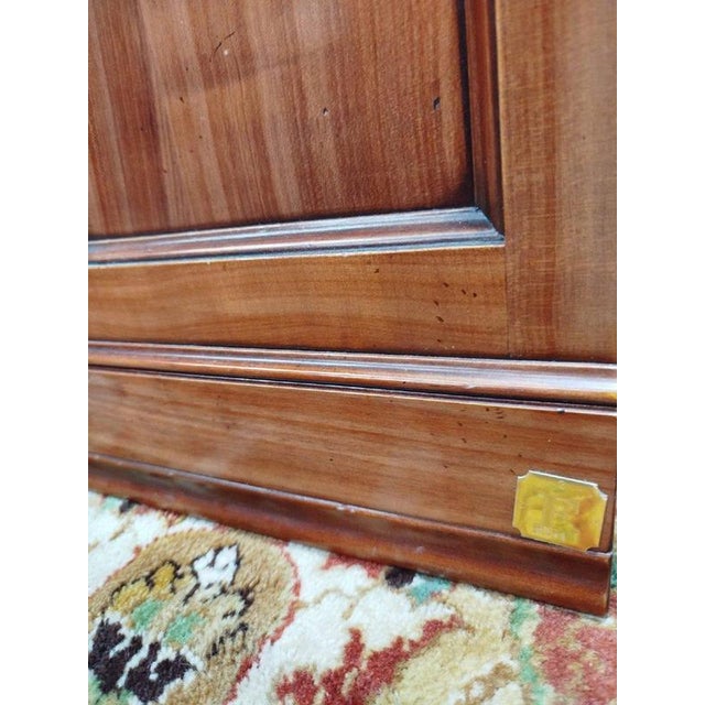 Wood Narrow Display Case in Cherry Wood For Sale - Image 7 of 11
