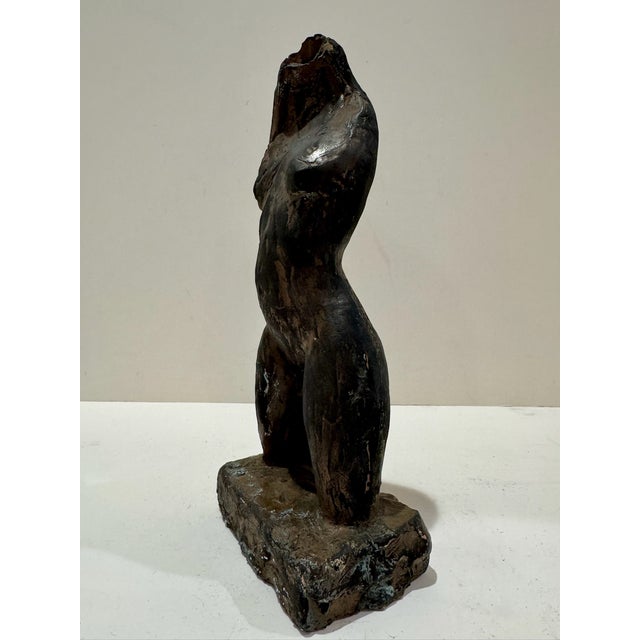 1960s Larry Mohr Plaster Woman Torso Sculpture Signed From Artist Estate For Sale - Image 4 of 6