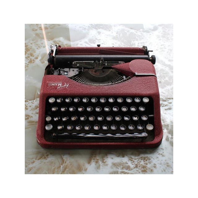 Red Baby Typewriter from Sim Type, 1950s For Sale - Image 8 of 8