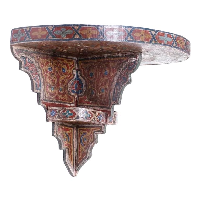 Moroccan Painted Wall Shelf Or Bracket Chairish
