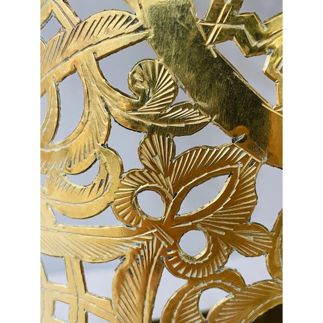 Vintage Moroccan Brass Wall Sconce For Sale - Image 9 of 13