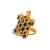 Metal Protective Turtle Black Onyx & Gold Chunky Adjustable Ring, Size 8 For Sale - Image 7 of 7