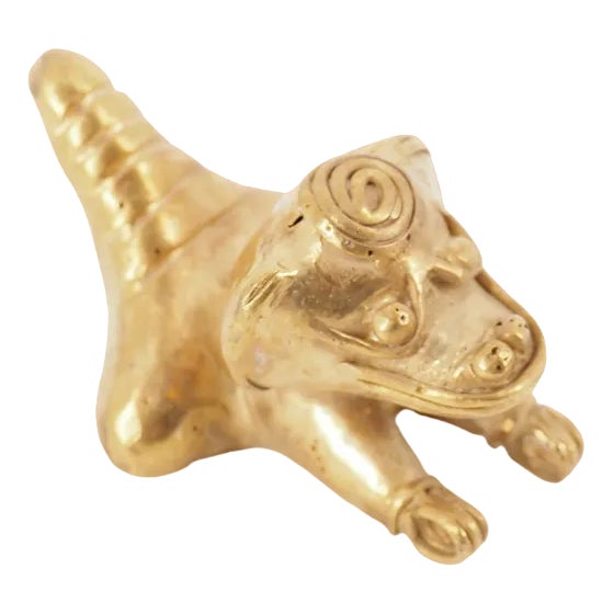 Colombian Taïrona Tumbaga Statuette of Laughing Monkey For Sale