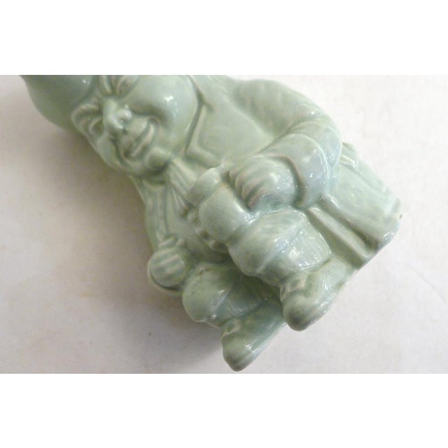 Small English Toby Jug in Pale Green Earthenware by Thomas Cone, 1890s For Sale - Image 12 of 14