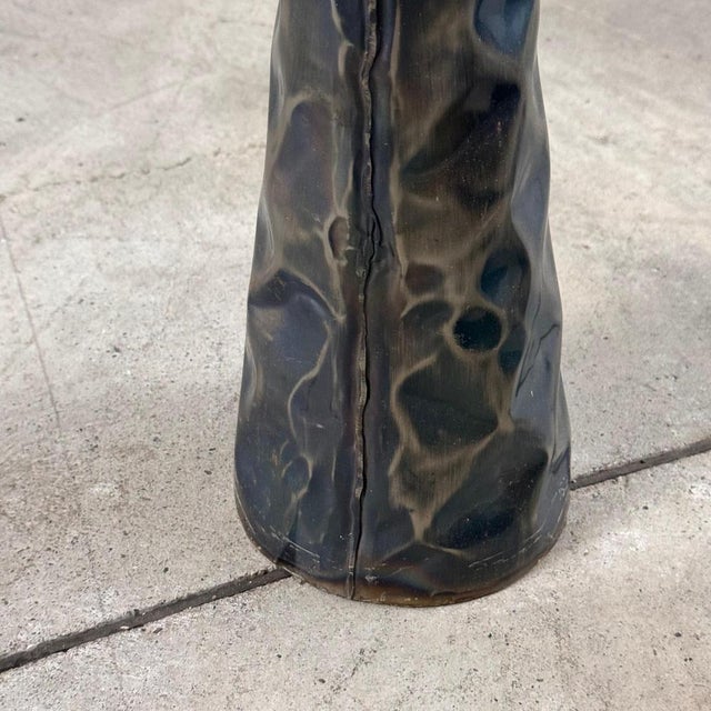 Sculptural Candleholders in Burnished Metal, Italy, 1980s, Set of 3 For Sale - Image 18 of 18